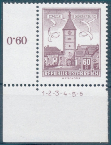 Briefmarke mit Symbolzahl(en)